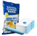 Nexora™ Space Saver Vacuum Storage Bags – Pack of 6 | Reusable Ziplock Compression Bags