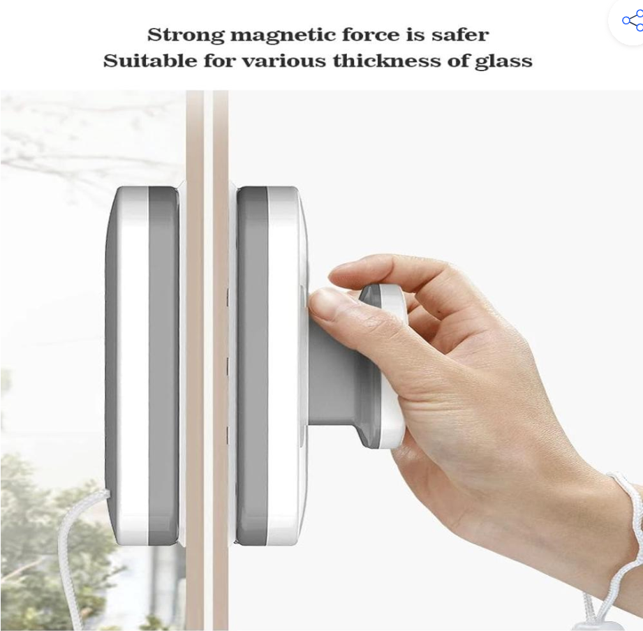 Nexora™ Magnetic Window Glass Cleaner – Double-Sided | Blue & White