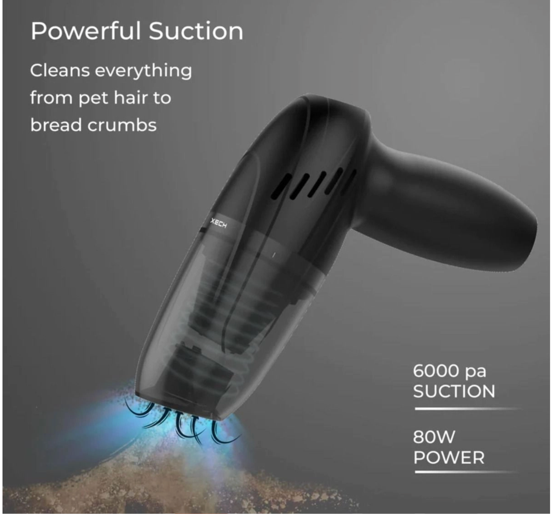 Nexora™ V-GUN Cordless Rechargeable Handheld Vacuum Cleaner